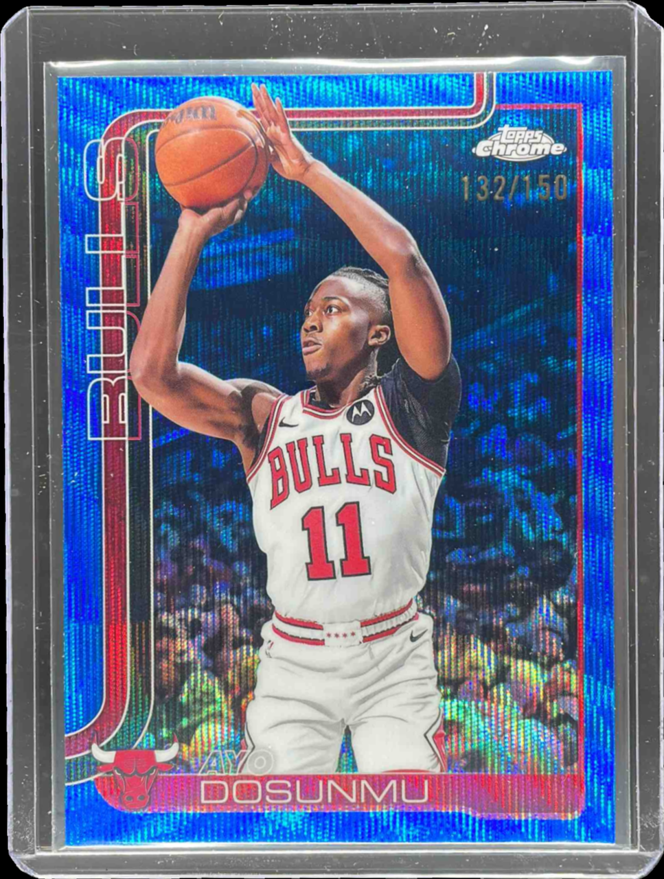 Ayo Dosunmu 2025 Topps Chrome #95 Blue Wave Refractor /150 Price