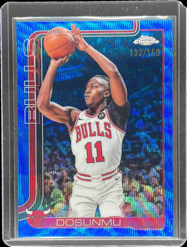 Ayo Dosunmu 2025 Topps Chrome #95 Blue Wave Refractor /150 Price