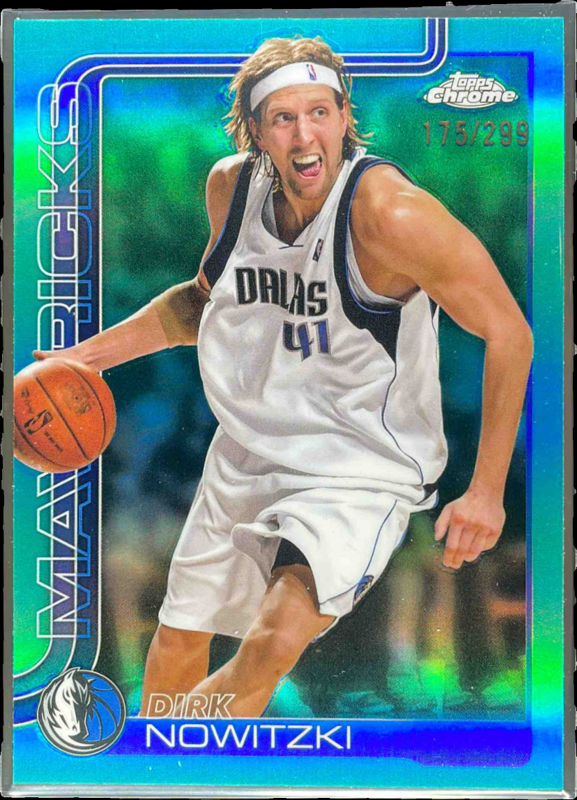 Dirk Nowitzki 2025 Topps Chrome #246 Teal Refractor /299 Price