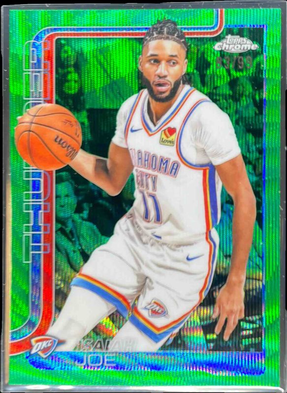 Isaiah Joe 2025 Topps Chrome #121 Green Wave Refractor /99 Price Guide ...