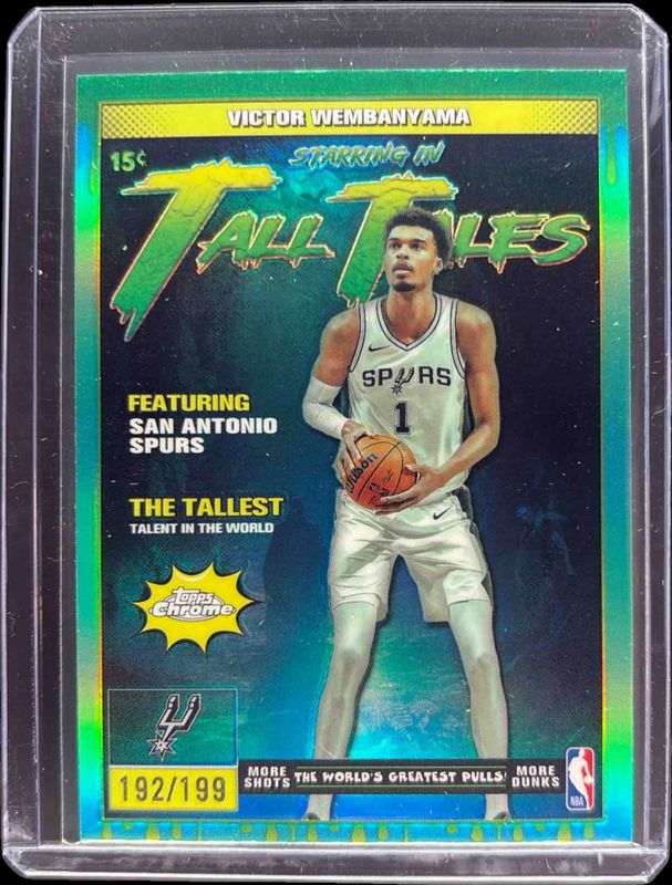 Victor Wembanyama 2025 Topps Chrome #TT-4 Tall Tales - Aqua