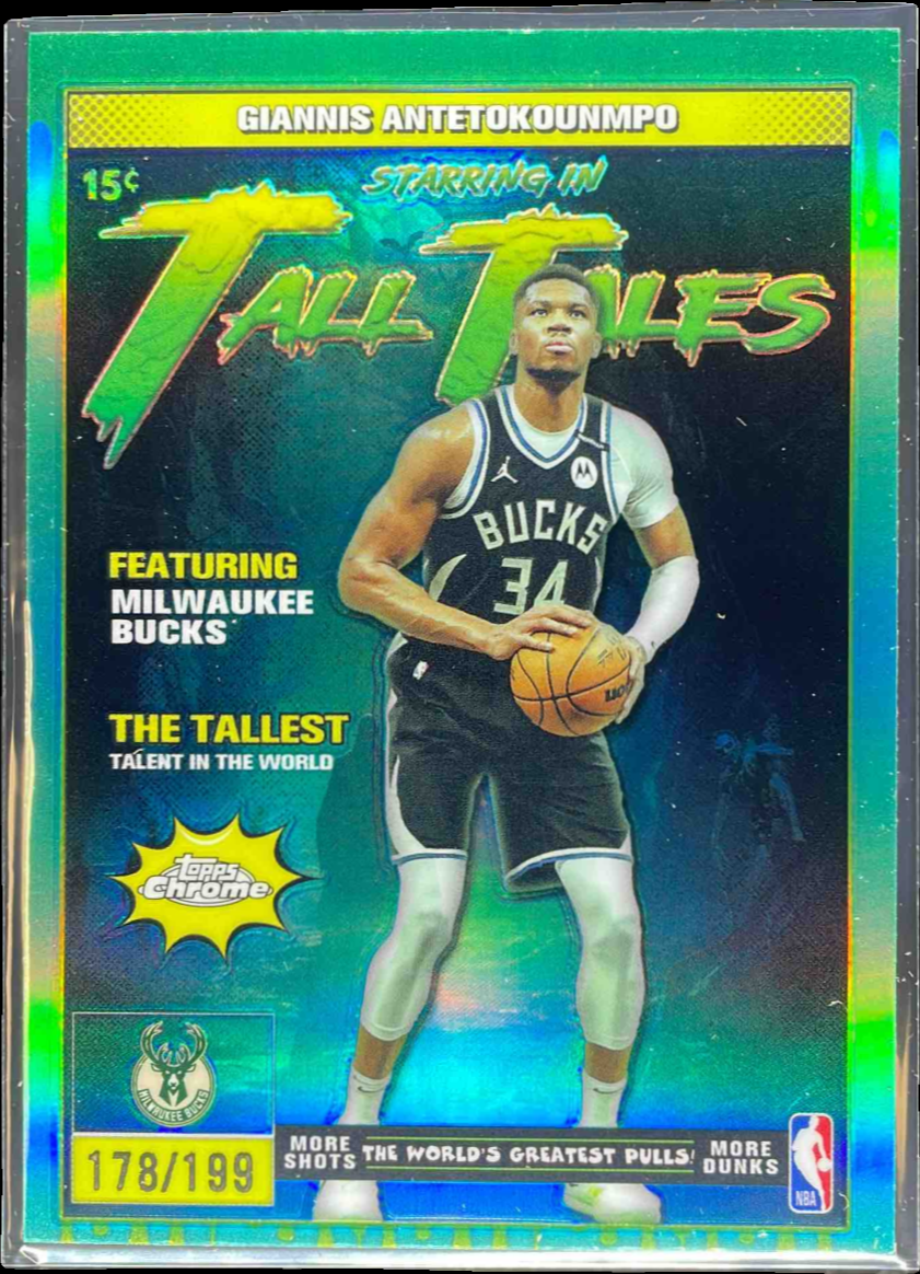 Giannis Antetokounmpo 2025 Topps Chrome #TT-2 Tall Tales - Aqua