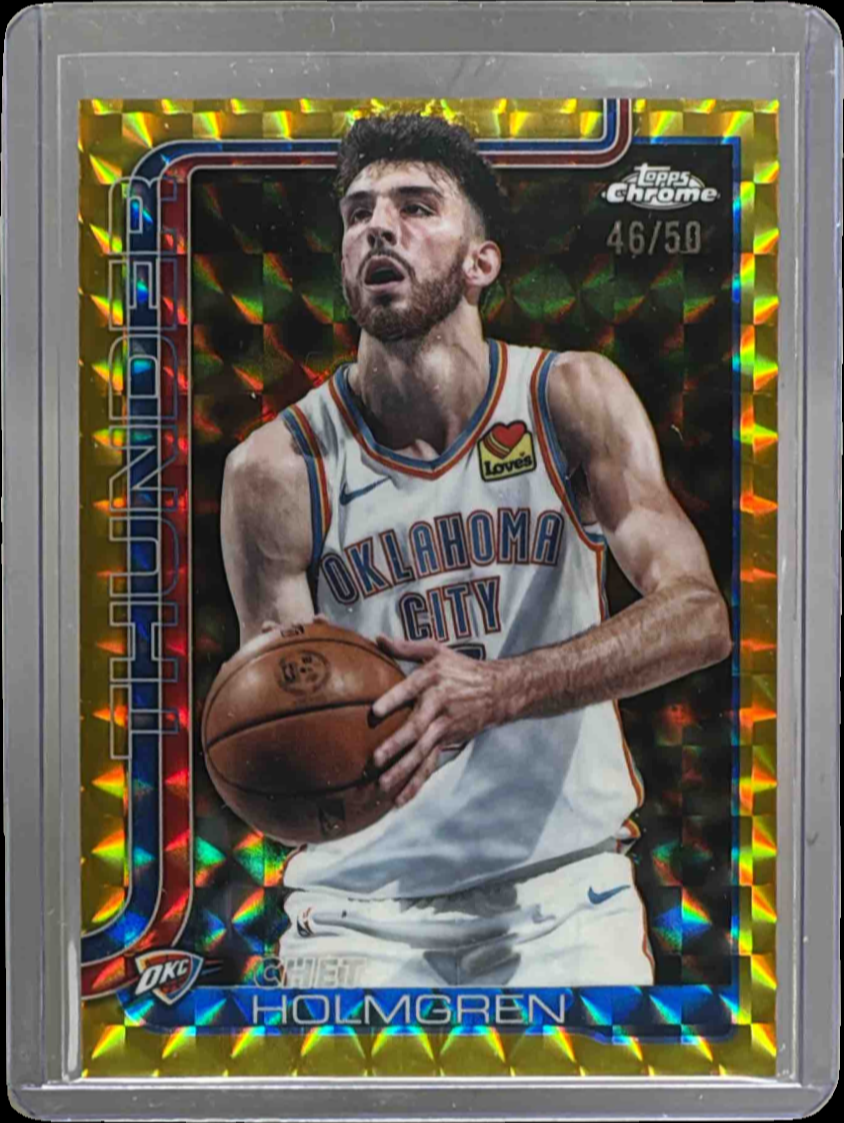 Chet Holmgren 2025 Topps Chrome #134 Gold Geometric Refractor /50