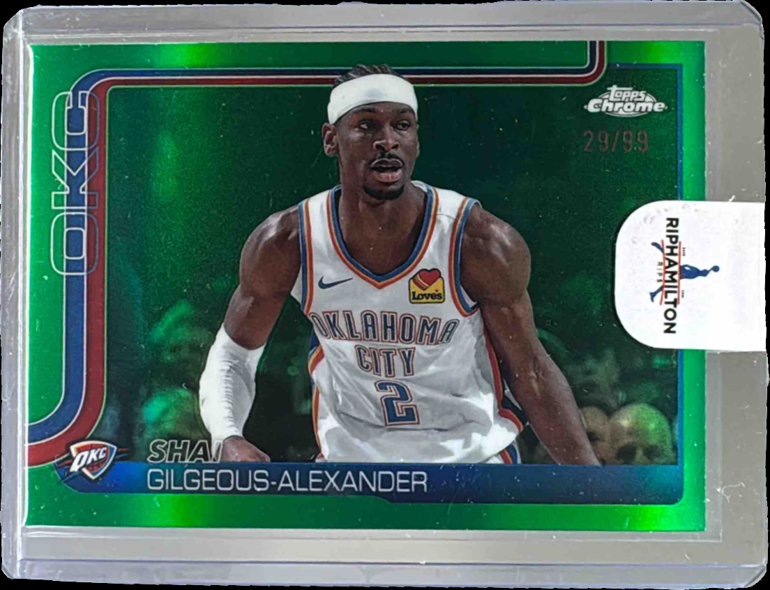 Shai Gilgeous-Alexander 2025 Topps Chrome #141 Green Refractor /99