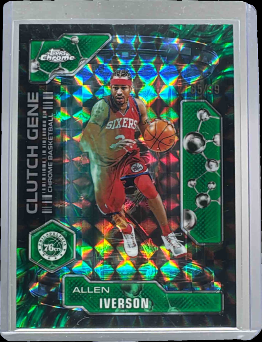 Allen Iverson 2025 Topps Chrome #CG-29 Clutch Gene - Green