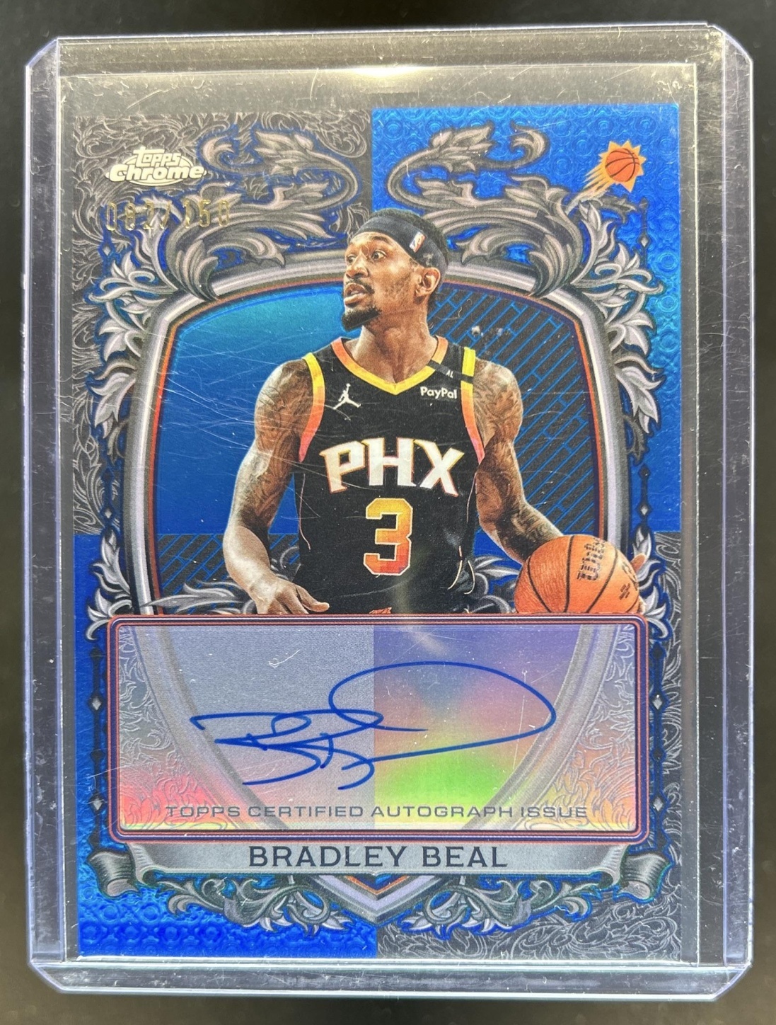 NBA カード Bradley Beal 直書きサイン 25枚限定 Bradley Beal 2025 Topps Chrome #SS-BB Signature Style - Blue