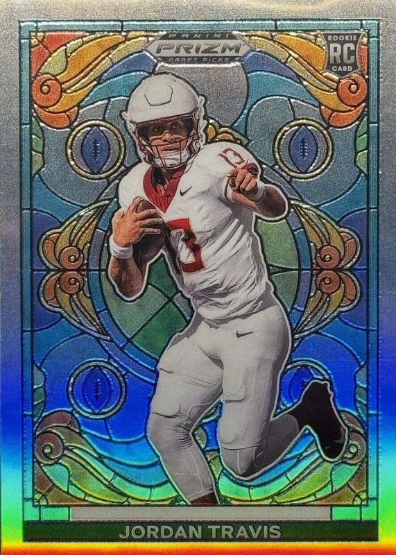 Jordan Travis 2024 Prizm Draft Picks #SG-JTS Stained Glass /(SSP) Rookie RAW