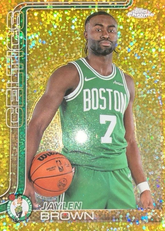 Jaylen Brown 2025 Topps Chrome #51 Image Variation - Gold Speckle