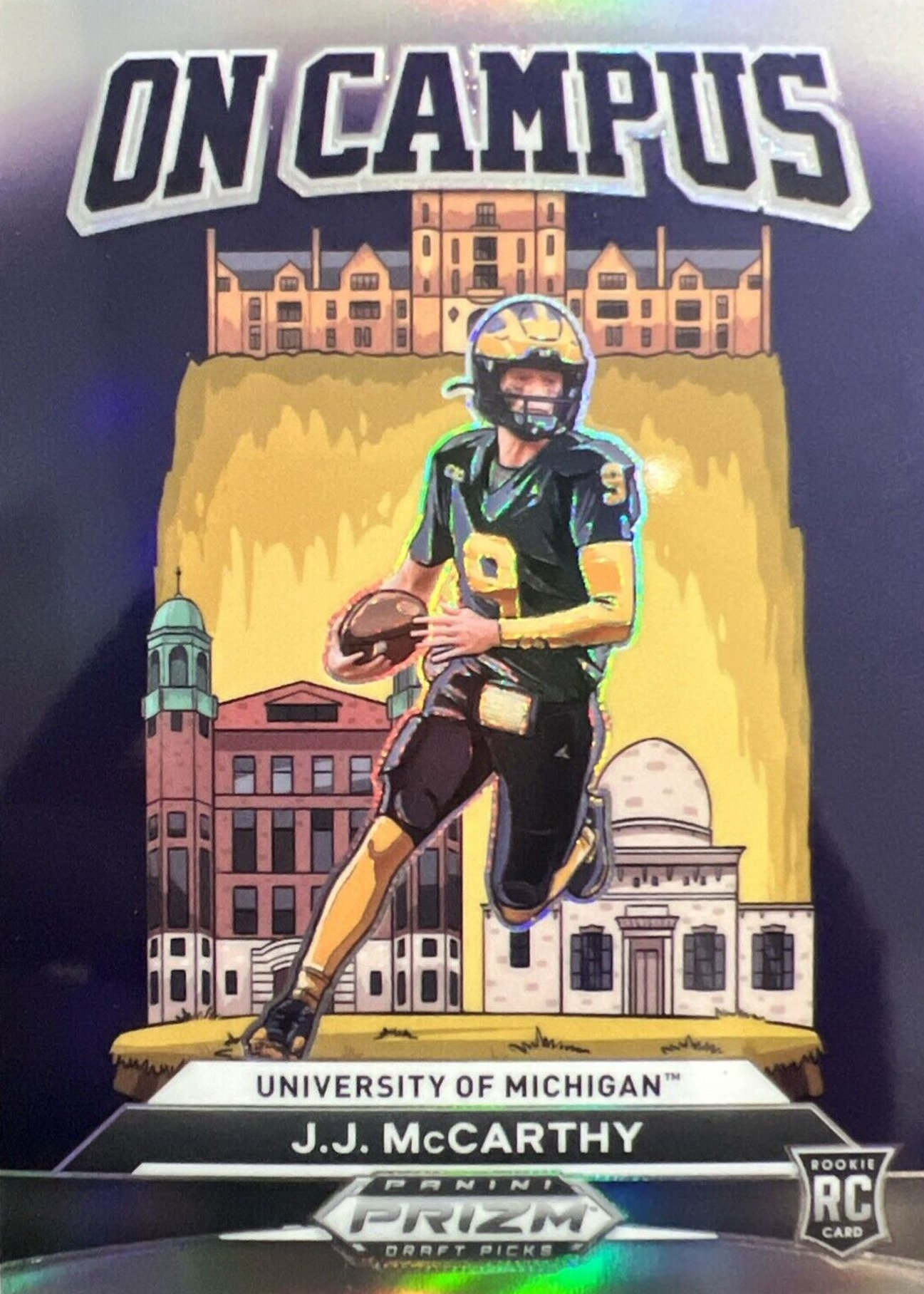 JJ McCarthy 2024 Prizm Draft Picks #OC-JJY On Campus /(SSP) Price