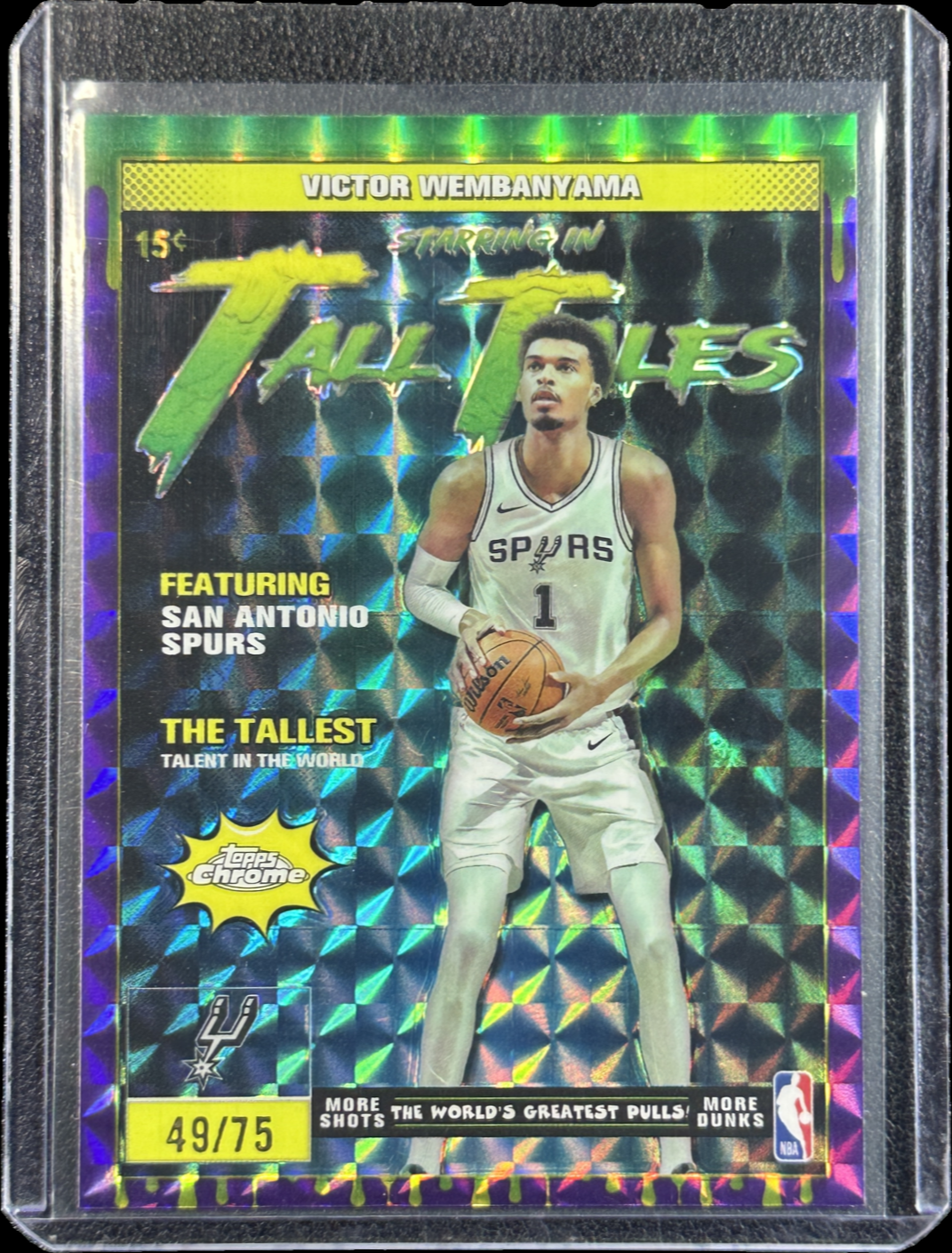 Victor Wembanyama 2025 Topps Chrome #TT-4 Tall Tales - Purple