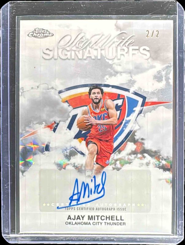 激レア❗️ミスサイン　25シリ　チェットホルムグレン Ajay Mitchell 2025 Topps Chrome #SWS-AM Sky Write Signatures