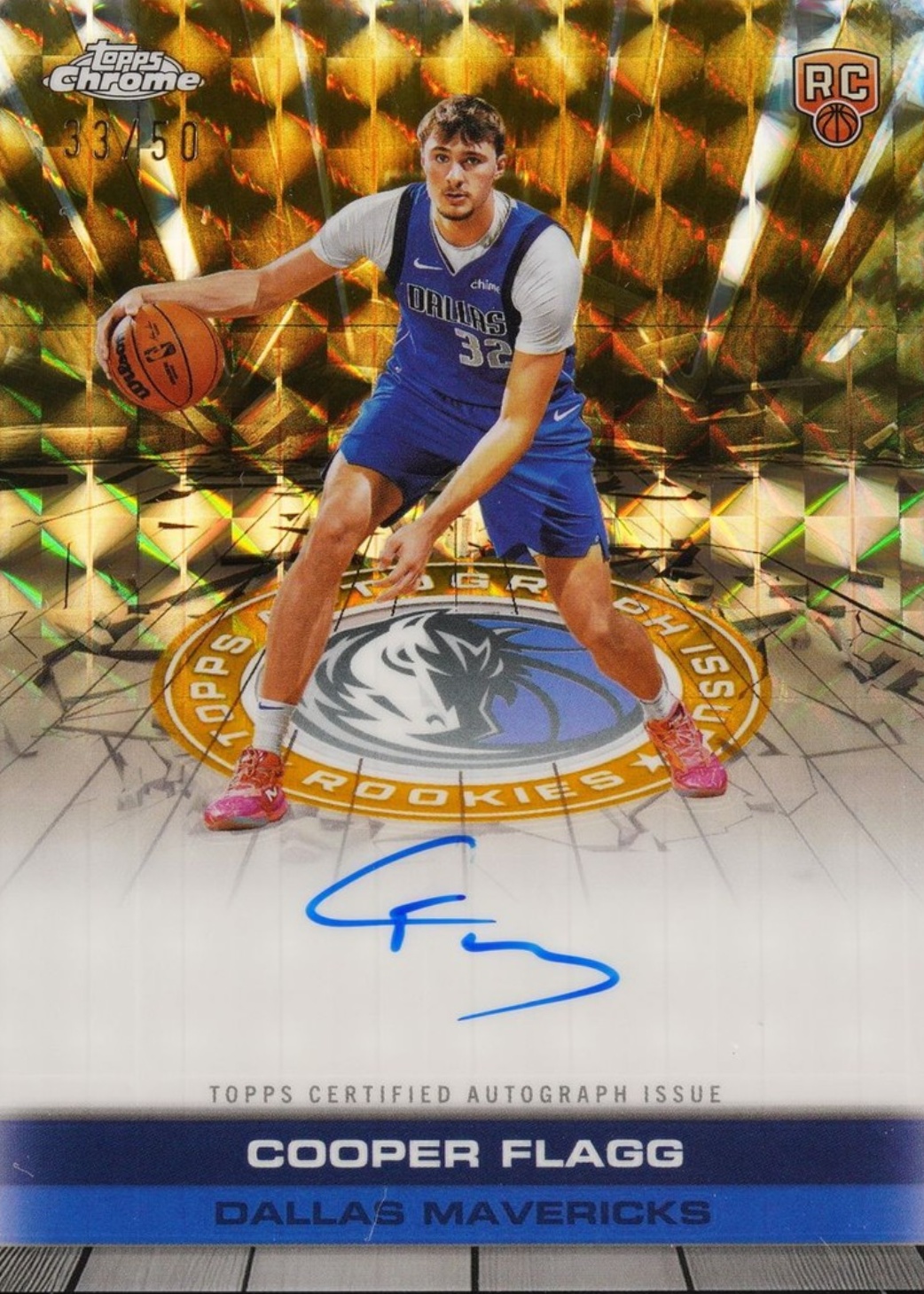 Cooper Flagg 2025 Topps Chrome #TAIR-CF Autograph Issue Rookies - Gold ...