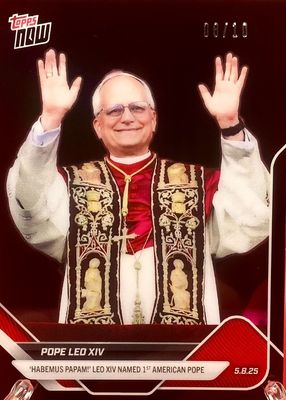 2025 Topps Now #POPE Chrome - Black Refractor /10