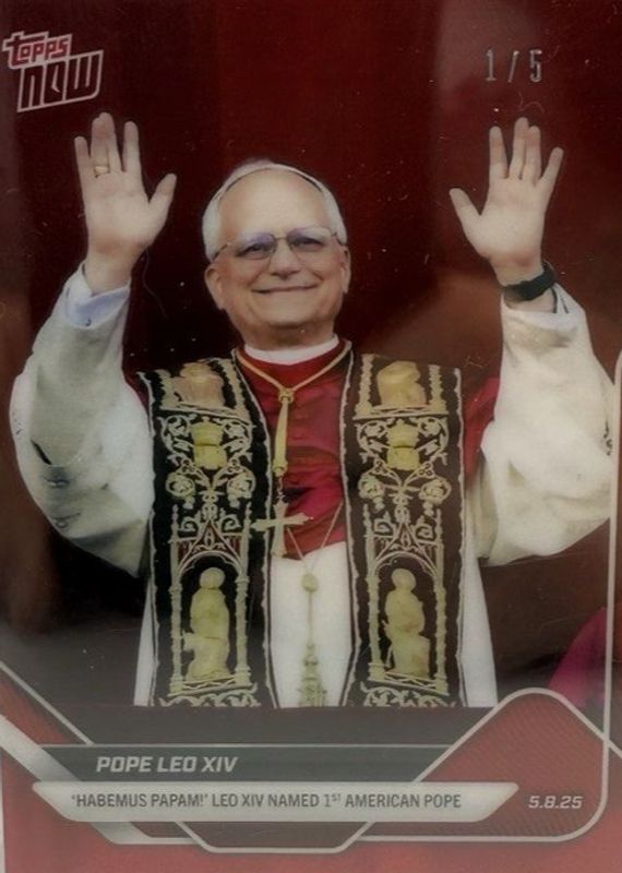 2025 Topps Now #POPE Red Foil /5