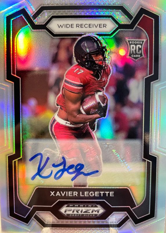 Xavier Legette 2024 Prizm Draft Picks #152 Autographs Rookie RAW