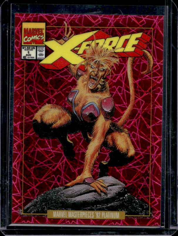 2024 Upper Deck Marvel Masterpieces '92 Platinum #55-V Variant Cover - Pink Laser /692