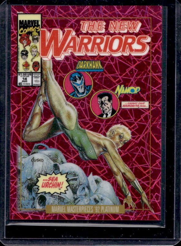 2024 Upper Deck Marvel Masterpieces '92 Platinum #56-V Variant Cover - Pink Laser /692