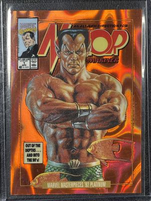 2024 Upper Deck Marvel Masterpieces '92 Platinum #57-V Variant Cover - Orange Lava /25