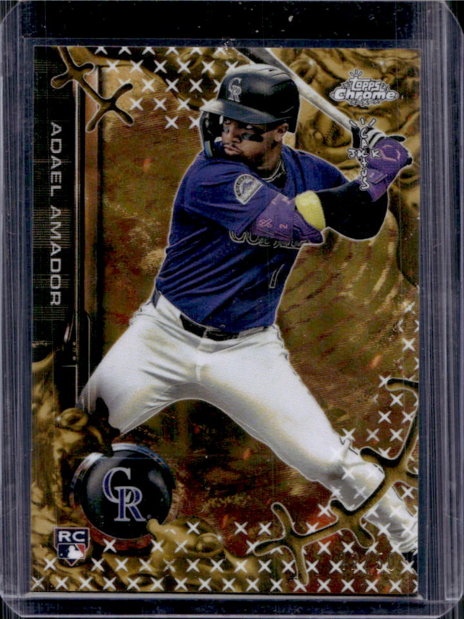 Adael Amador 2025 Topps Chrome x Cactus Jack #45 Gold Refractor