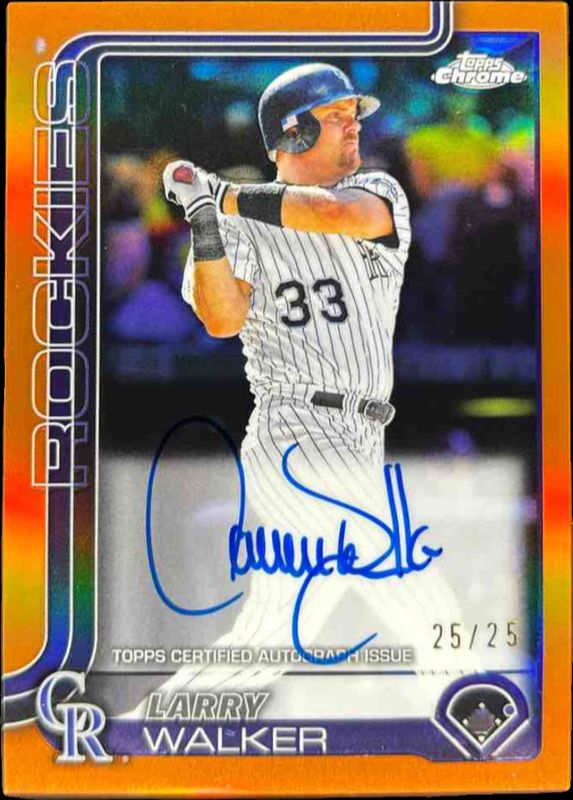 2025 Topps Chrome Update #CLA-LW Chrome Legends Autographs - Orange Refractor /25