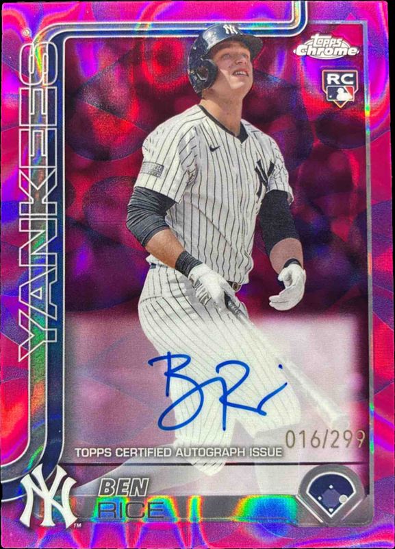 Ben Rice 2025 Topps Chrome Update #RA-BR Rookie Lava Lamp