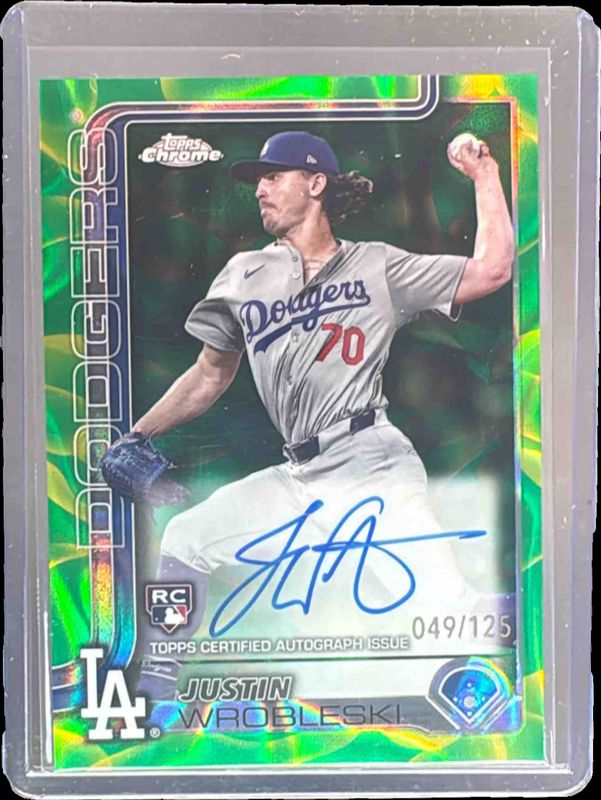 2025 Topps Chrome Update #RA-JWR Rookie Lava Lamp Autographs - Green Yellow Refractor /125