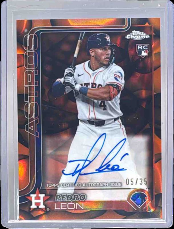 2025 Topps Chrome Update #RA-PL Rookie Lava Lamp Autographs - Orange Black Refractor /35