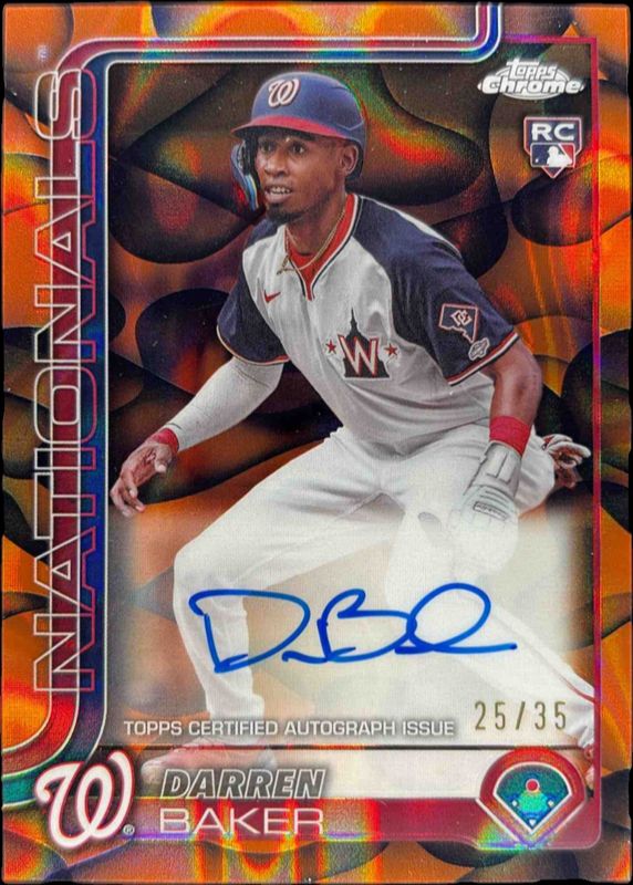 2025 Topps Chrome Update #RA-DB Rookie Lava Lamp Autographs - Orange Black Refractor /35