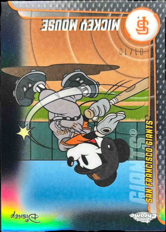 2025 Topps Chrome Update #MLBA-3 Mickey & Friends - Black Refractor /10