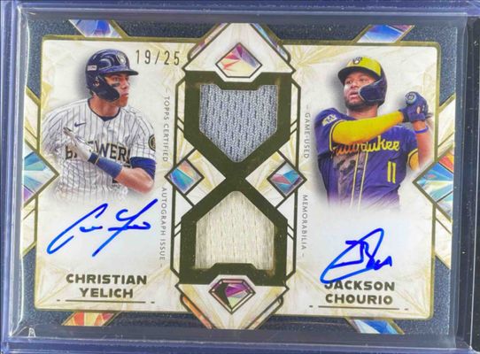 2025 Topps Diamond Icons #DPAR-YC Dual Player Autographed Relic /25