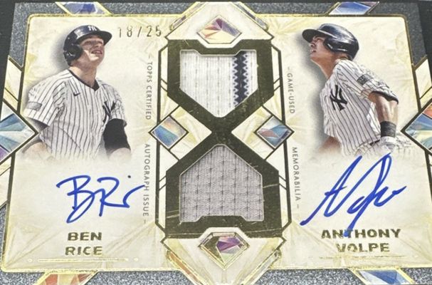 2025 Topps Diamond Icons #DPAR-RV Dual Player Autographed Relic /25