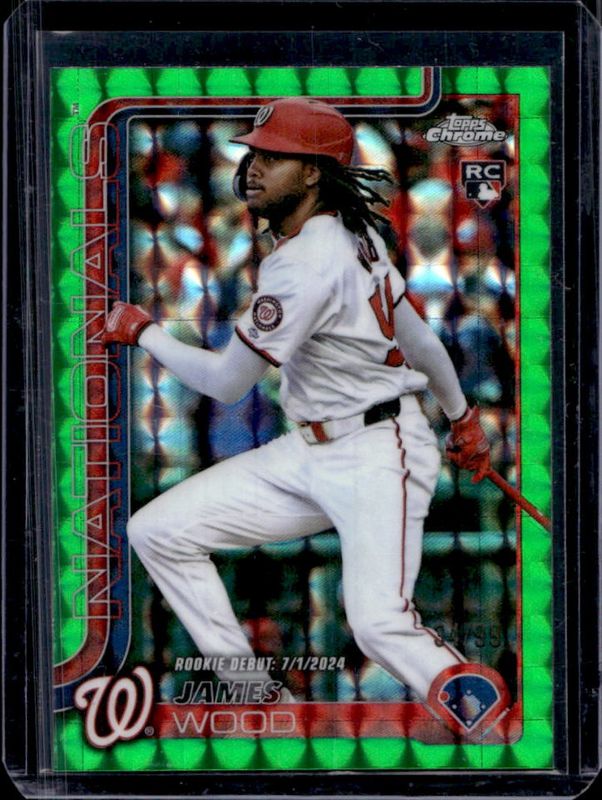 James Wood 2025 Topps Chrome Update #USC95 Green Geometric 