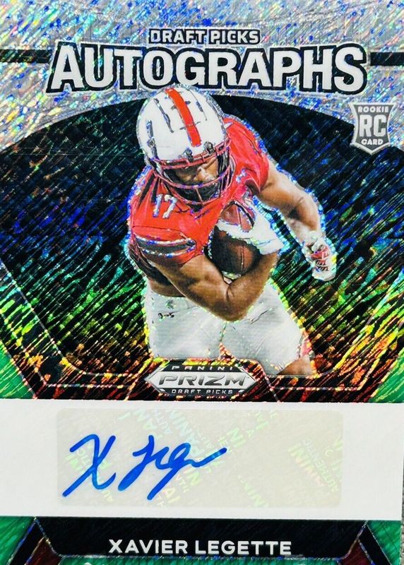 Xavier Legette 2024 Prizm Draft Picks #DPA-XLE Draft Picks Autographs - Green Shimmer /8 Rookie RAW