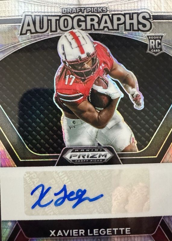 Xavier Legette 2024 Prizm Draft Picks #DPA-XLE Draft Picks Autographs - Silver Rookie RAW