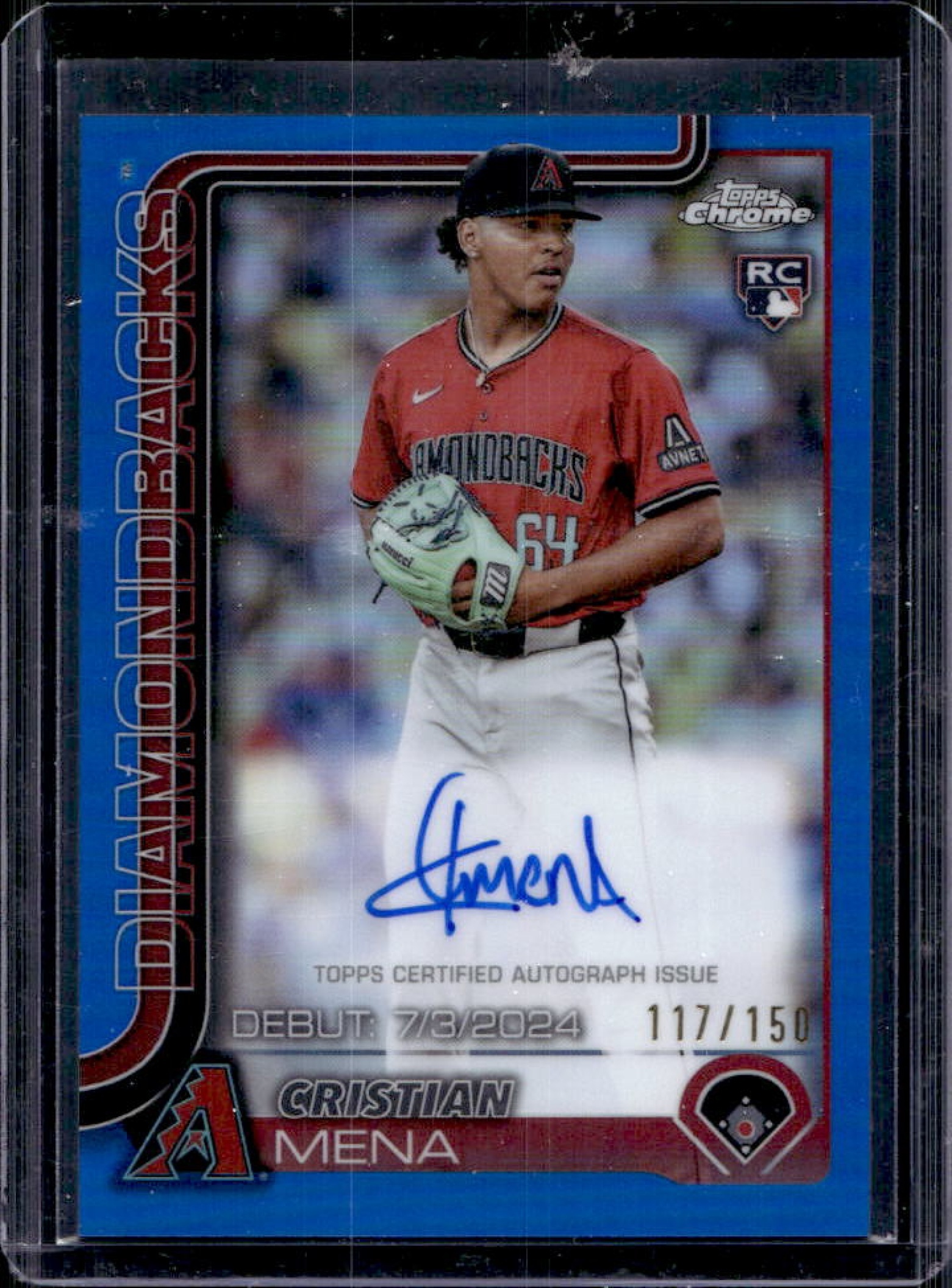 Cristian Mena 2025 Topps Chrome Update #CRDA-CME Rookie Debut