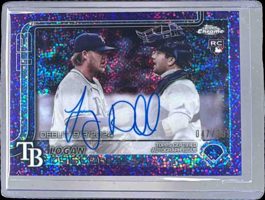 2025 Topps Chrome Update #CRDA-LDR Rookie Debut Autographs - Purple Speckle Refractor /299