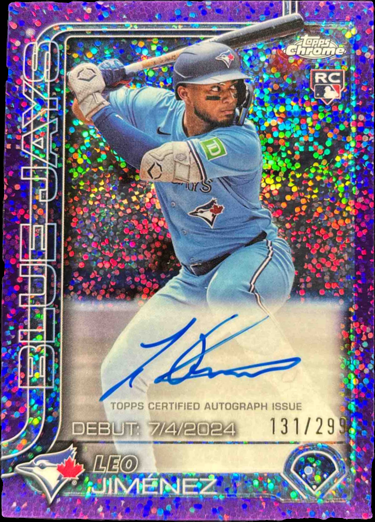 Leo Jimenez 2025 Topps Chrome Update #CRDA-LJ Rookie Debut