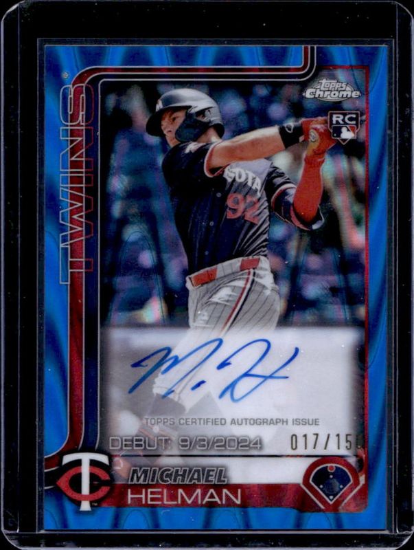2025 Topps Chrome Update #CRDA-MH Rookie Debut Autographs - Blue RayWave Refractor /150