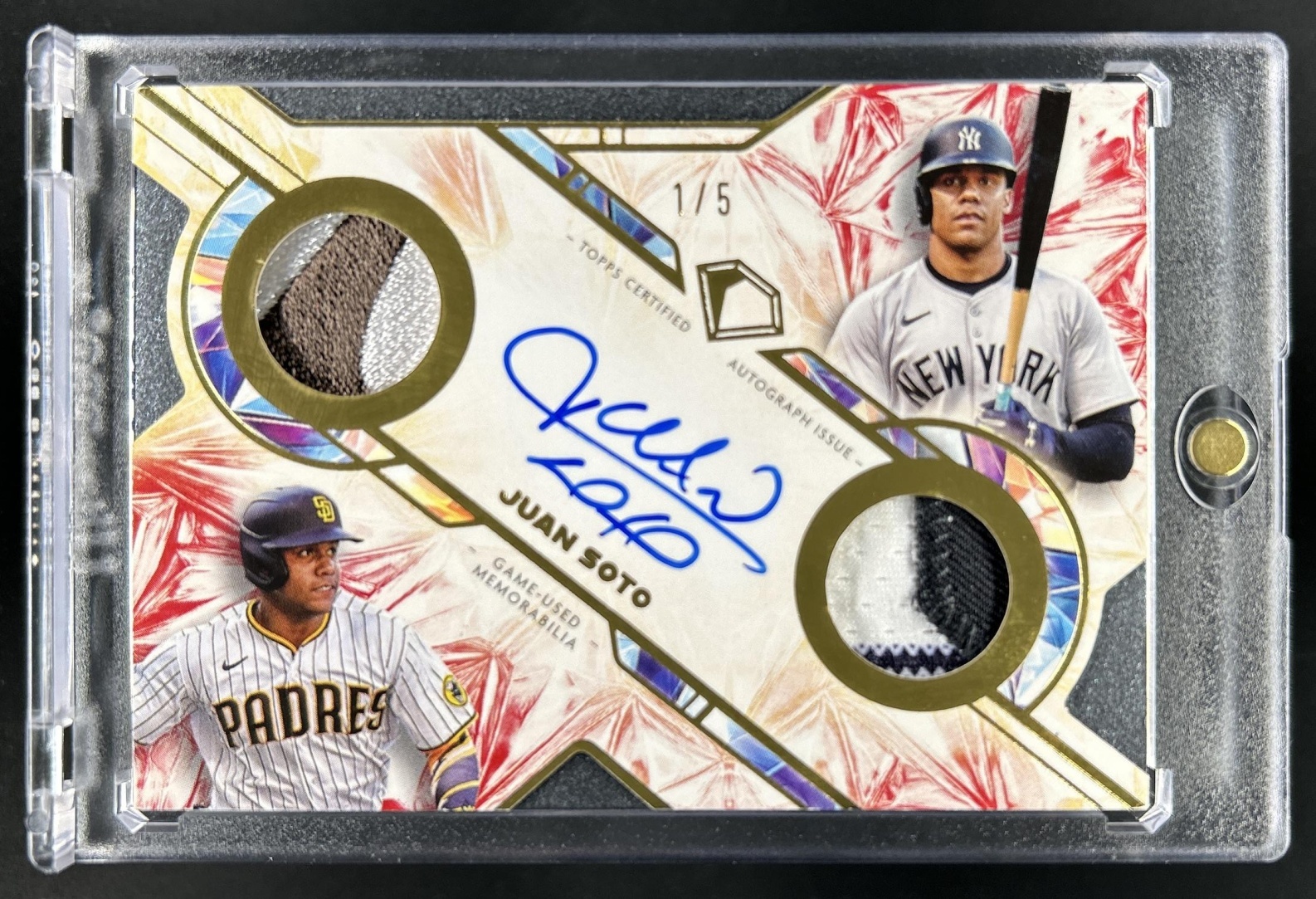 Juan Soto 2025 Topps Diamond Icons #DTA-JSO Single Player Dual Team ...