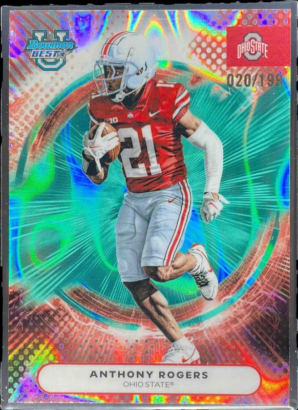 2025 Bowman's Best #95 Aqua Lava Refractor /199