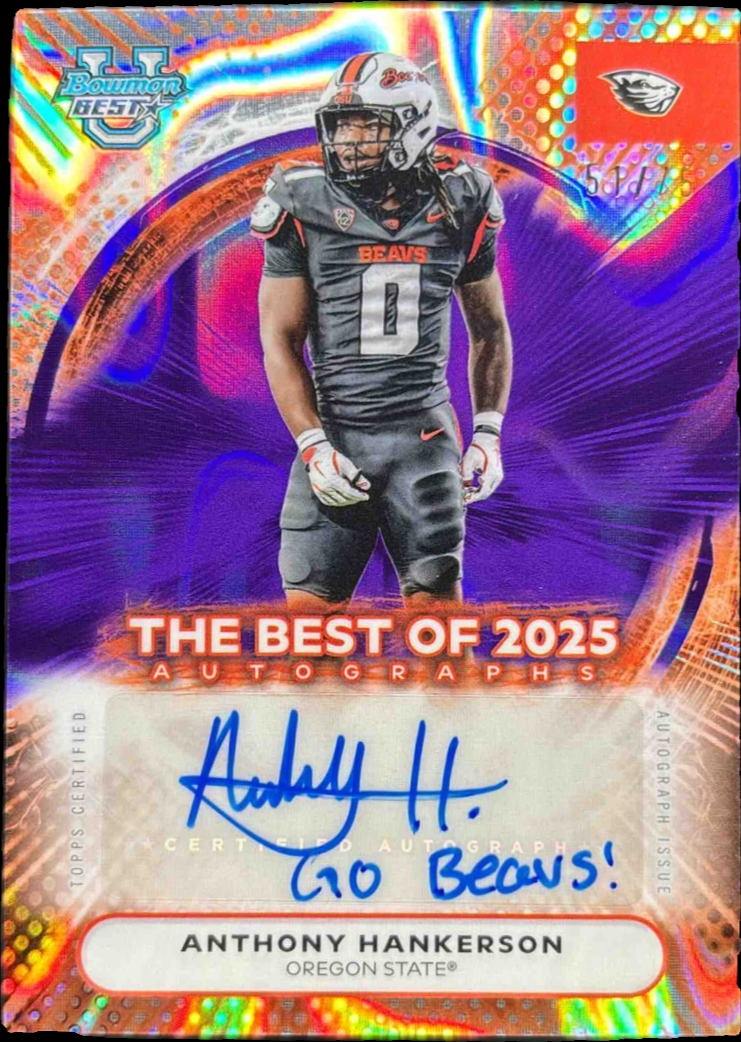 Anthony Hankerson 2025 Bowman's Best #BOA-AHA The Best of 2025