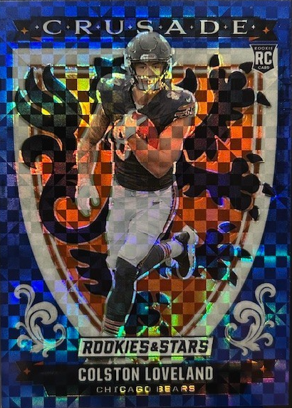 Colston Loveland 2025 Rookies & Stars #15 Crusade - Blue Plaid