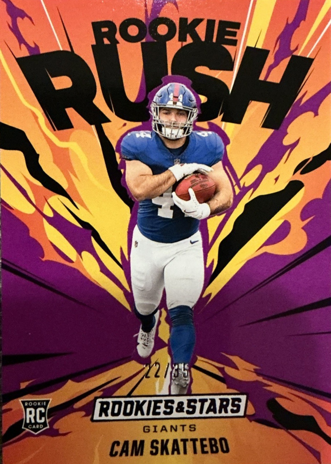 Cam Skattebo 2025 Rookies & Stars #2 Rookie Rush - Purple /35 Price ...