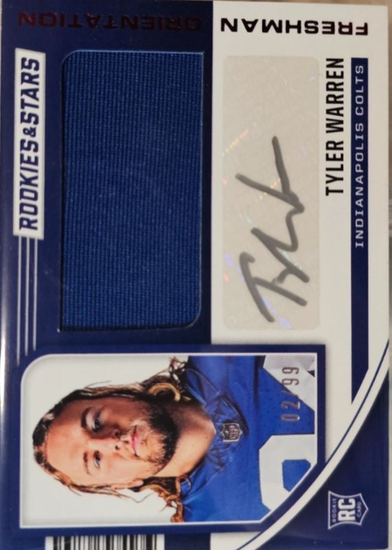 Tyler Warren 2025 Rookies & Stars #14 Freshman Orientation /99