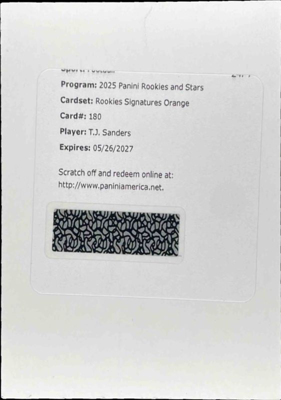 2025 Rookies & Stars #180 Rookies Signatures - Orange /199