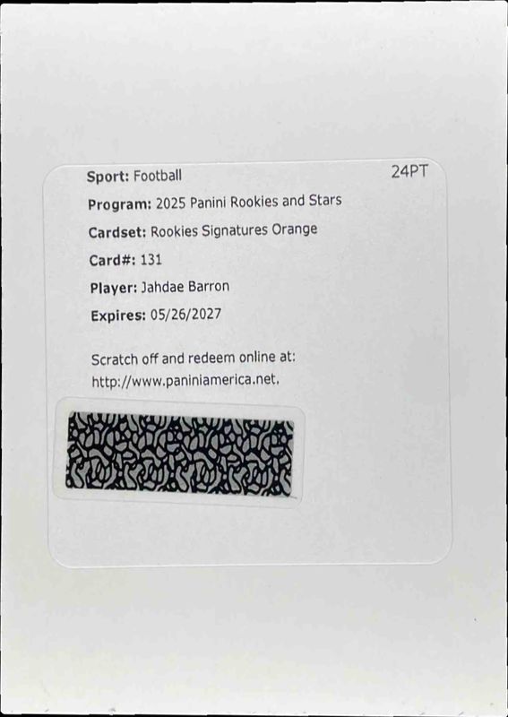 2025 Rookies & Stars #131 Rookies Signatures - Orange /199
