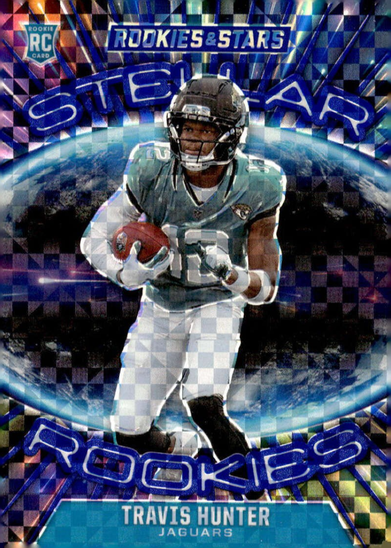 Travis Hunter 2025 Rookies & Stars #2 Stellar Rookies - Blue Plaid ...