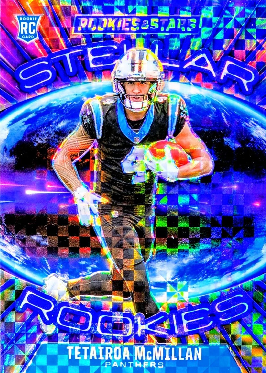 Tetairoa McMillan 2025 Rookies & Stars #3 Stellar Rookies - Blue Plaid ...