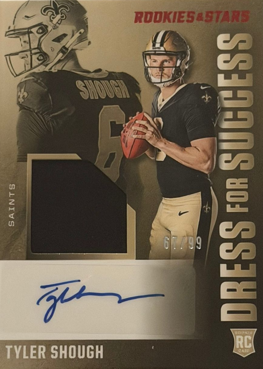 Tyler Shough 2025 Rookies & Stars #5 Dress for Success /99 Price Guide ...