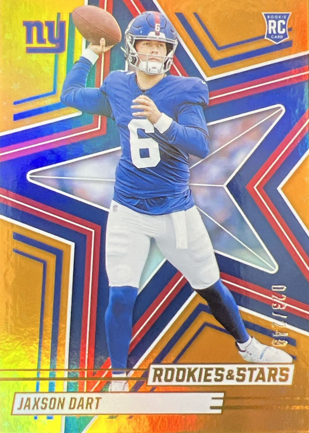 Jaxson Dart 2025 Rookies & Stars #137 Rookies - Orange /249 Price Guide ...